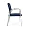 Lesro Newport Wide Guest Chair Metal Frame, Silver, MD Ink Upholstery NP1201 - alternate 2